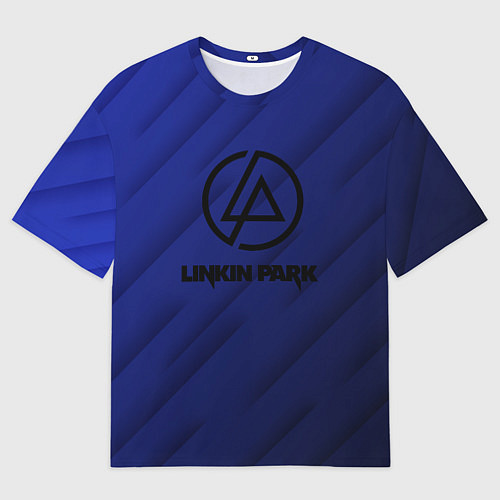 Мужская футболка оверсайз Linkin park лого градиент / 3D-принт – фото 1
