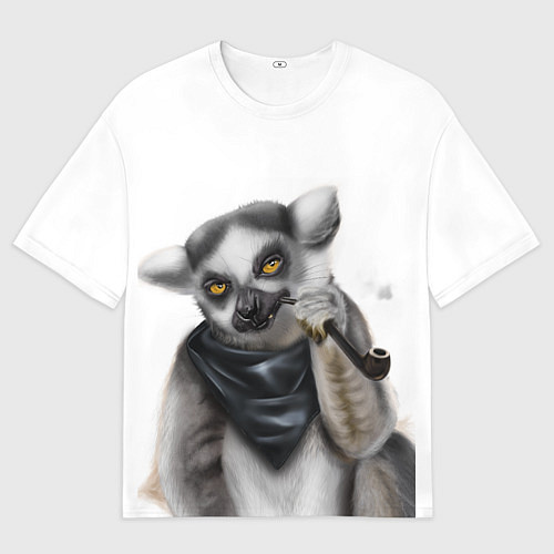 Мужская футболка оверсайз Лемур / 3D-принт – фото 1