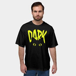 Футболка оверсайз мужская Кот во тьме, цвет: 3D-принт — фото 2