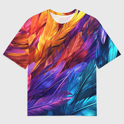Мужская футболка оверсайз Яркие крылья