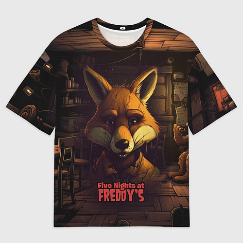 Мужская футболка оверсайз Five Nights at Freddys Mangle / 3D-принт – фото 1