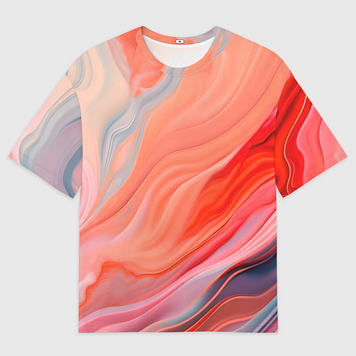 Мужская футболка оверсайз Текучий принт от нейросети / 3D-принт – фото 1