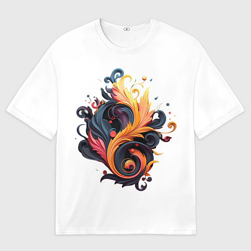 Мужская футболка оверсайз Пламя феникса / 3D-принт – фото 1