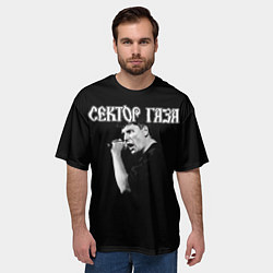 Футболка оверсайз мужская Сектор Газа и Анархия хой, цвет: 3D-принт — фото 2