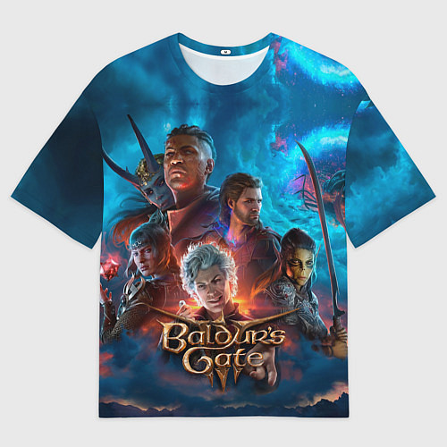 Мужская футболка оверсайз Baldurs Gate 3 персонажи / 3D-принт – фото 1