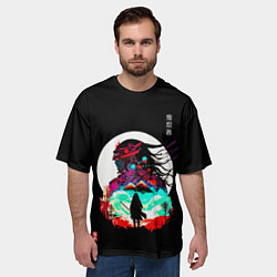 Футболка оверсайз мужская Величие в лунном свете, цвет: 3D-принт — фото 2