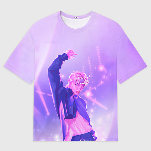 Мужская футболка оверсайз Хёнджин на концерте - Стрей Кидс / 3D-принт – фото 1