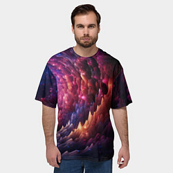 Футболка оверсайз мужская Звездная космическая спираль, цвет: 3D-принт — фото 2