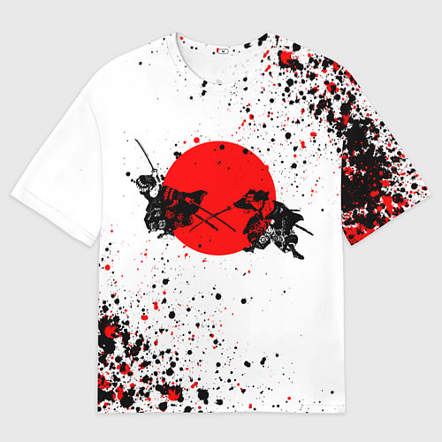 Мужская футболка оверсайз Два самурая / 3D-принт – фото 1