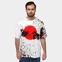 Футболка оверсайз мужская Два самурая, цвет: 3D-принт — фото 2