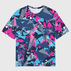 Футболка оверсайз мужская Абстрактные узоры паттерн, цвет: 3D-принт