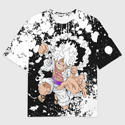 Футболка оверсайз мужская Луффи из Ван Пис - Gear 5, цвет: 3D-принт