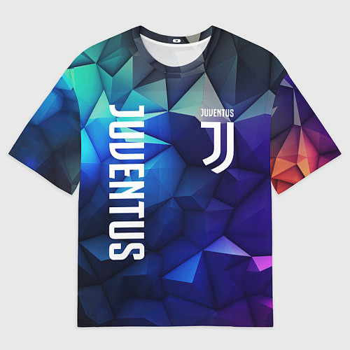 Мужская футболка оверсайз Juventus logo blue / 3D-принт – фото 1