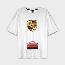 Мужская футболка оверсайз Porsche car