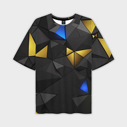 Футболка оверсайз мужская Black yellow geometry, цвет: 3D-принт