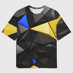 Мужская футболка оверсайз Black yellow elements