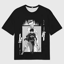 Мужская футболка оверсайз Крутая Маки - Магическая битва