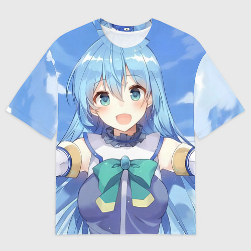 Мужская футболка оверсайз Коносуба Аква / 3D-принт – фото 1