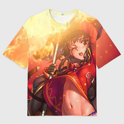 Мужская футболка оверсайз Коносуба Мэгумин