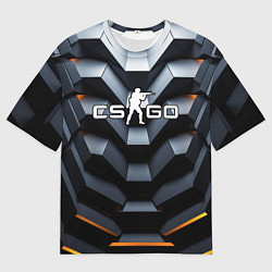 Мужская футболка оверсайз CSGO объемная конструкция