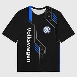 Футболка оверсайз мужская Volkswagen - blue technology, цвет: 3D-принт