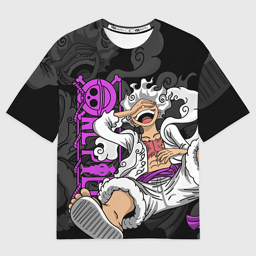 Мужская футболка оверсайз One piece - Gear 5- purple / 3D-принт – фото 1