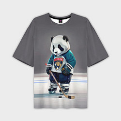 Мужская футболка оверсайз Panda striker of the Florida Panthers