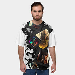 Футболка оверсайз мужская Вождь Апачи, цвет: 3D-принт — фото 2