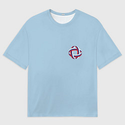 Мужская футболка оверсайз Флаг в кольце