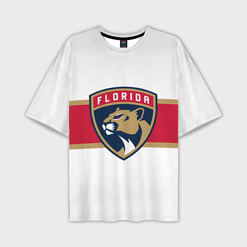 Мужская футболка оверсайз Florida panthers - uniform - hockey / 3D-принт – фото 1