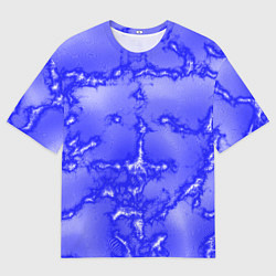 Мужская футболка оверсайз Темно-синий мотив