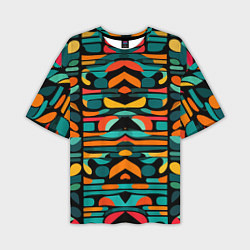 Мужская футболка оверсайз Абстрактный красочный паттерн - мода