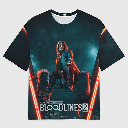 Мужская футболка оверсайз Мистер Дамп Vampire the masquerade bloodlines 2 / 3D-принт – фото 1