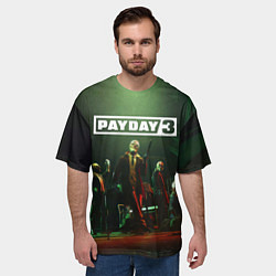 Футболка оверсайз мужская Грабители Payday 3, цвет: 3D-принт — фото 2