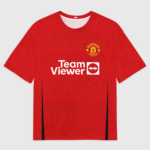 Мужская футболка оверсайз Маркус Рашфорд Манчестер Юнайтед форма 2324 домашн / 3D-принт – фото 1