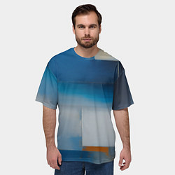 Футболка оверсайз мужская Синяя палитра, цвет: 3D-принт — фото 2