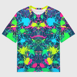 Мужская футболка оверсайз Colorful blots - expressionism - vogue