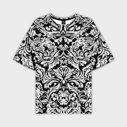 Футболка оверсайз мужская Floral pattern - irezumi - neural network, цвет: 3D-принт