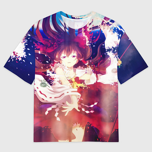 Мужская футболка оверсайз Touhou Project Reimu Хакурей / 3D-принт – фото 1