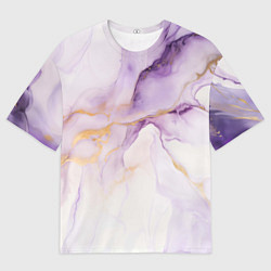 Футболка оверсайз мужская Светло-сиреневый, цвет: 3D-принт