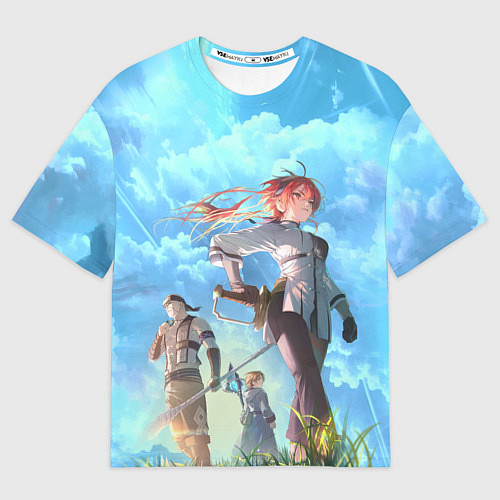 Мужская футболка оверсайз Реинкарнация безработного - персонажи / 3D-принт – фото 1