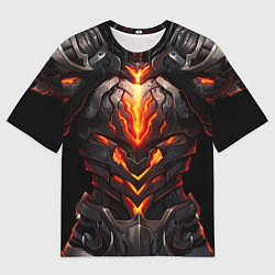 Мужская футболка оверсайз Огненный доспех рыцаря Elden Ring