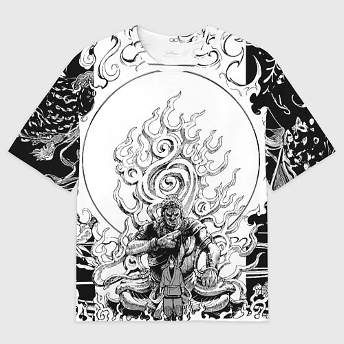 Мужская футболка оверсайз Бенимару Шинмон - Пламенная бригада / 3D-принт – фото 1