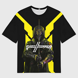 Мужская футболка оверсайз Кибер самурай ghostrunner 2