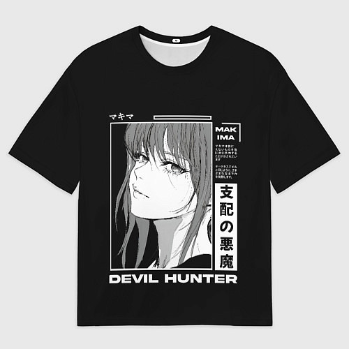 Мужская футболка оверсайз Стильная Макима - Человек бензопила / 3D-принт – фото 1