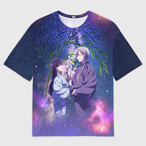 Мужская футболка оверсайз Kiyoka Kudou and Miyo Saimori / 3D-принт – фото 1