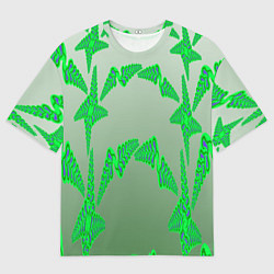 Мужская футболка оверсайз Растительный паттерн
