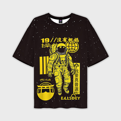Мужская футболка оверсайз Space - japan style / 3D-принт – фото 1