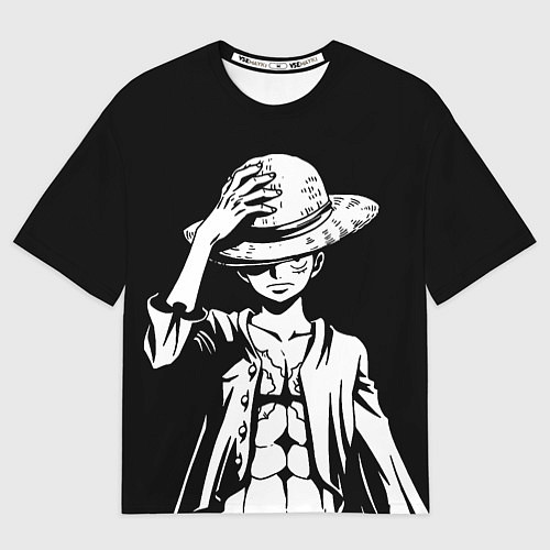 Мужская футболка оверсайз Ван пис - Луффи снимает шляпу / 3D-принт – фото 1