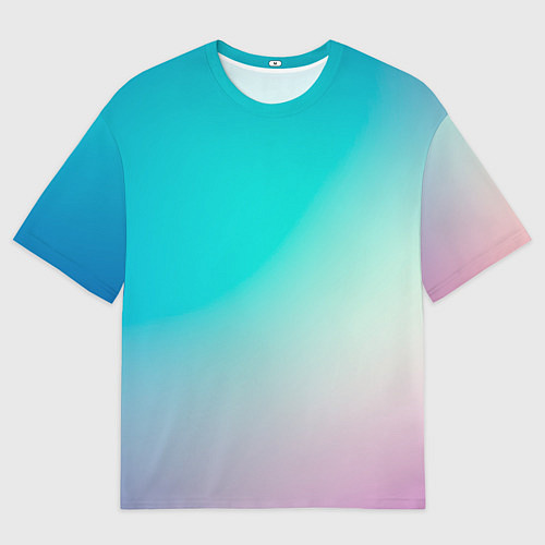 Мужская футболка оверсайз Розовоголубые цвета / 3D-принт – фото 1